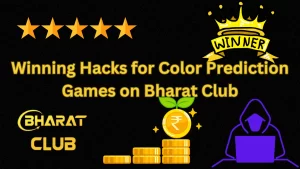 illustration text 'Winning Hacks for Color Prediction Games on Bharat Club'