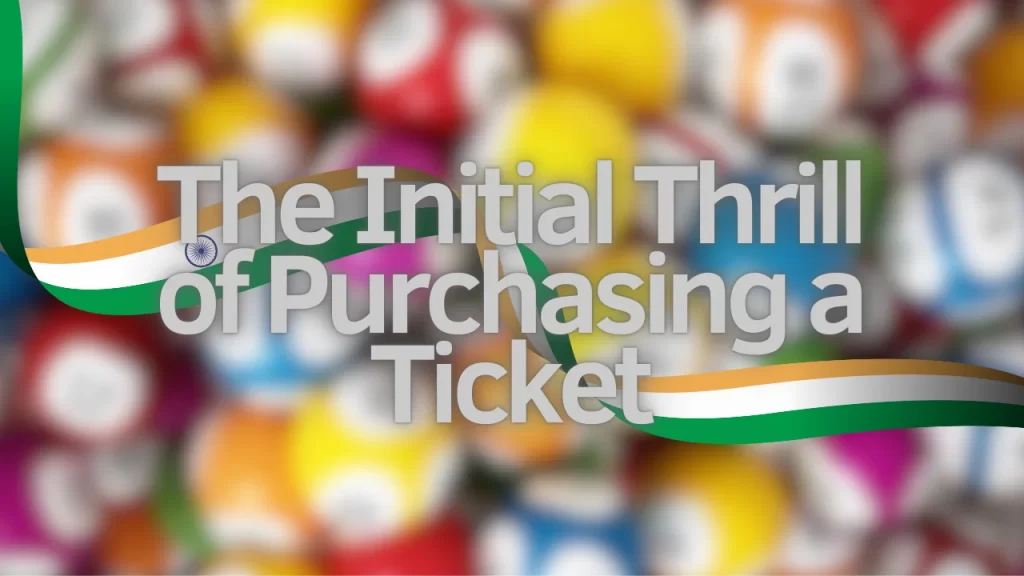 illustration text 'the initial thrill of purchasing a ticket'